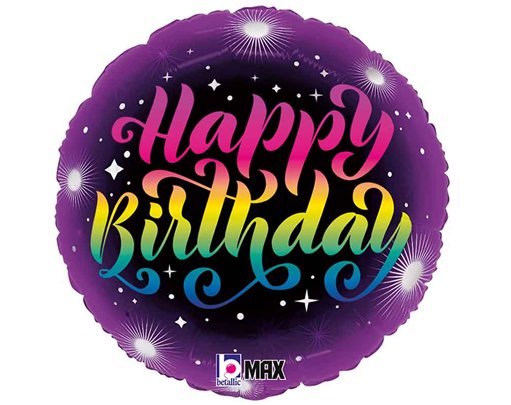 18in NEON BIRTHDAY FOIL BALLOON