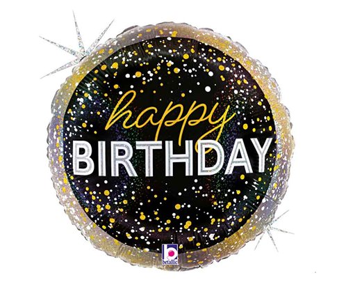 18in METALLIC BIRTHDAY PARTY FOIL BALLOON