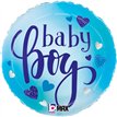 18in BABY BOY BLUE HEARTS FOIL BALLOON