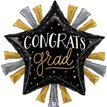 37in SATIN METALLIC GRAD STAR FOIL BALLOON
