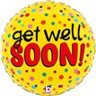 9in GET WELL BRIGHT DOTS AIR FILL FOIL BALLOON 10S