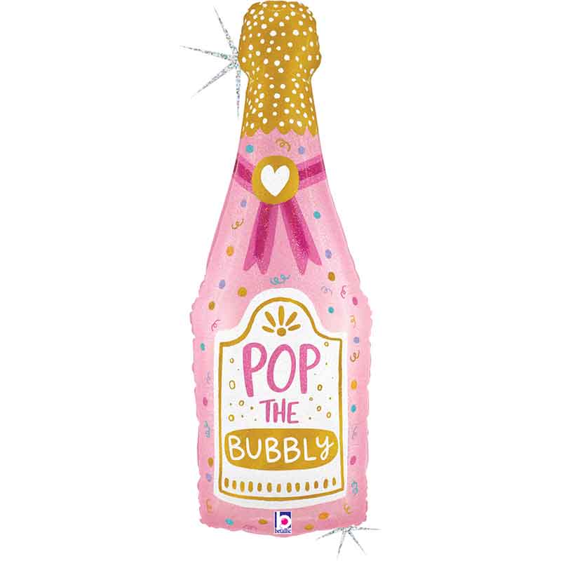 40in BUBBLY CHAMPAGNE BOTTLE FOIL BALLOON