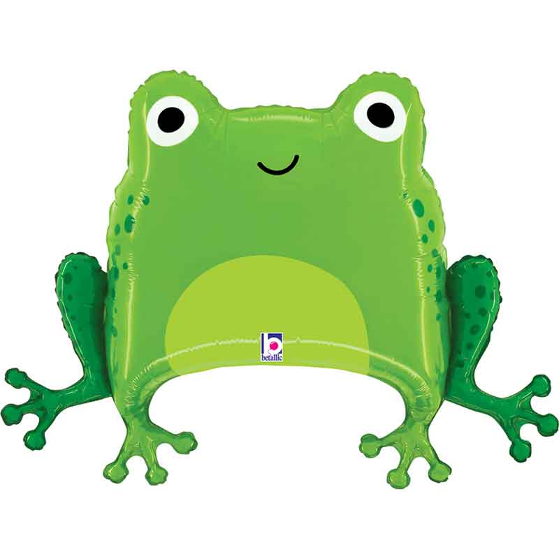 31in GREEN FROG FOIL BALLOON