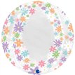 29in COLORFUL DAISIES TRANSPARENT GLOBE