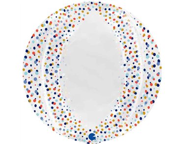 29in CONFETTI TRANSPARENT GLOBE