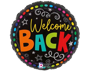 18in COLORFUL WELCOME BACK FOIL BALLOON