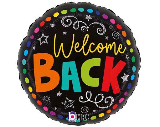 18in COLORFUL WELCOME BACK FOIL BALLOON