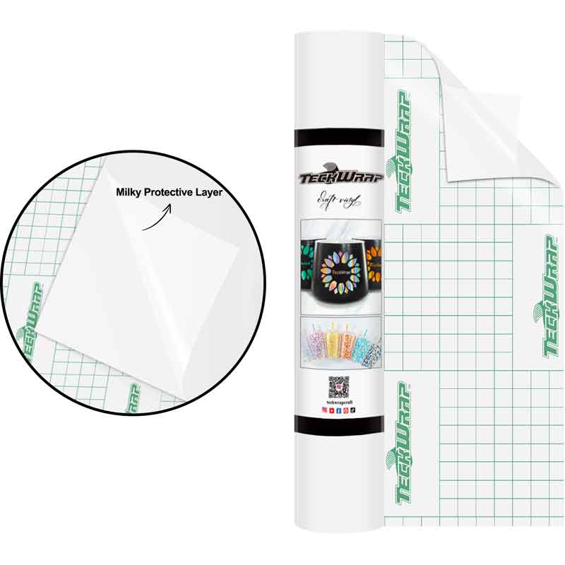 12in x 5ft COCONUT WHITE MATTE VINYL