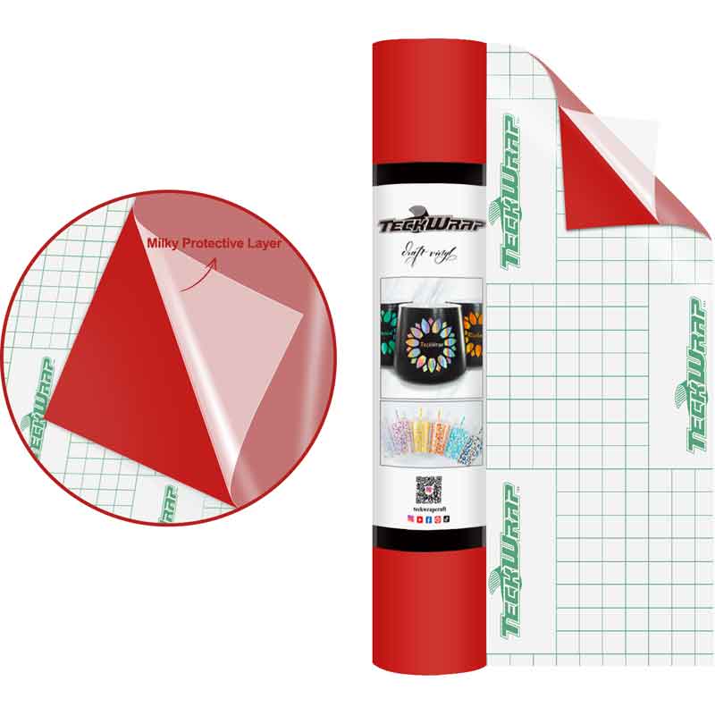 12in x 5ft PURE RED MATTE VINYL