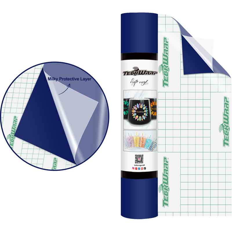 12in x 5ft IMPACT BLUE MATTE VINYL
