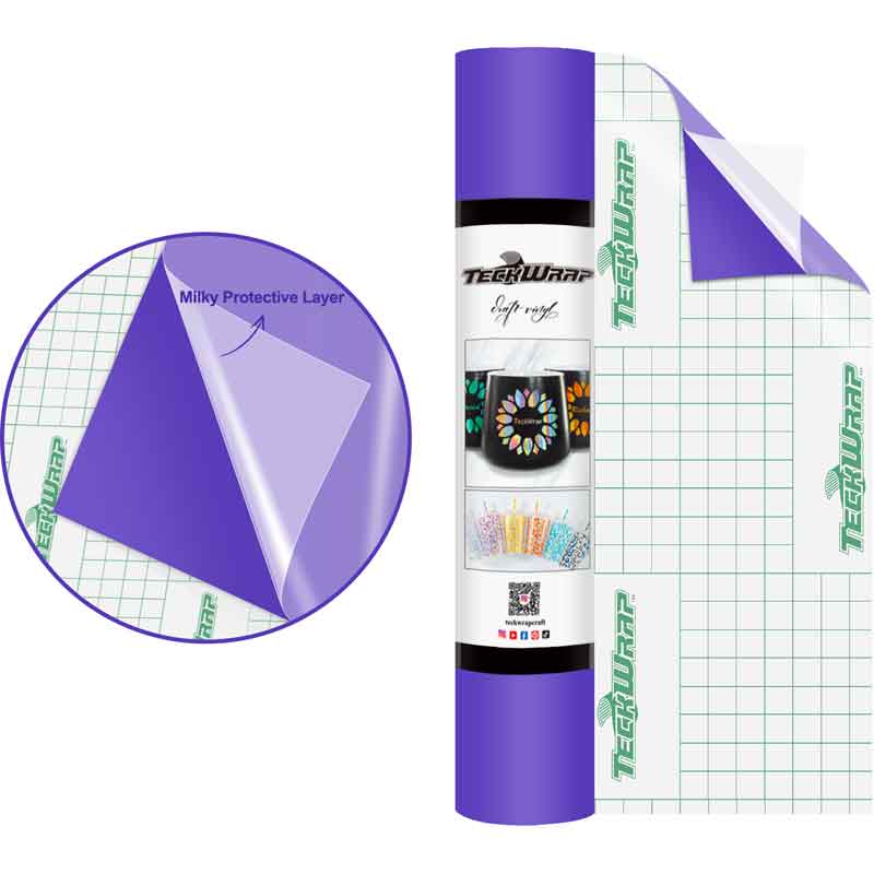 12in x 5ft BRILLIANT PURPLE MATTE VINYL