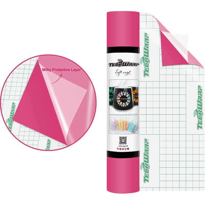 12in x 5ft ULTRA PINK MATTE VINYL