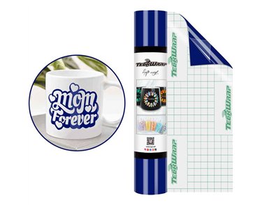 12in x 5ft IMPACT BLUE GLOSSY VINYL