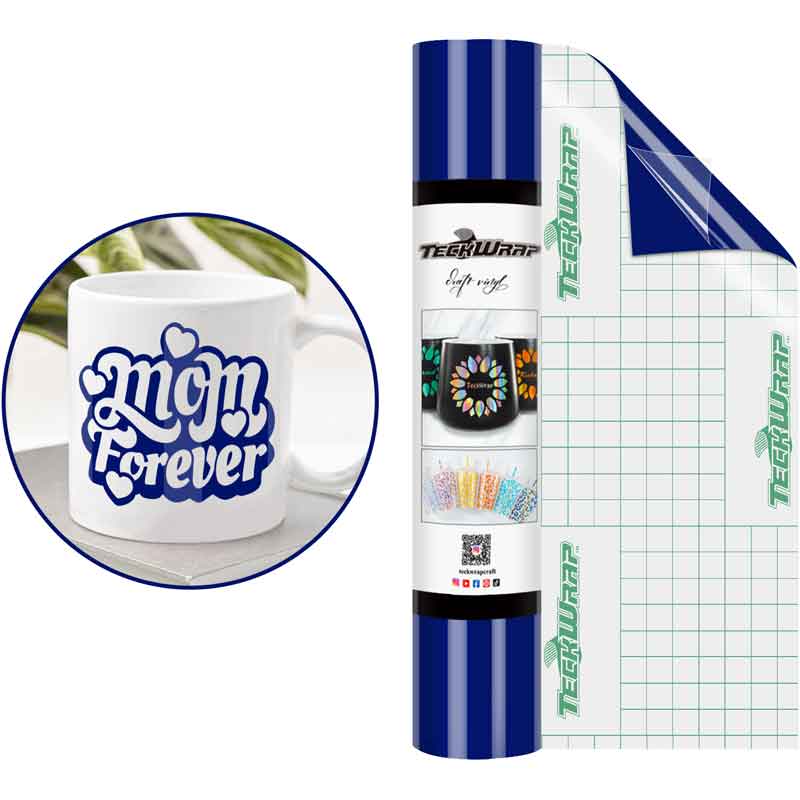 12in x 5ft IMPACT BLUE GLOSSY VINYL