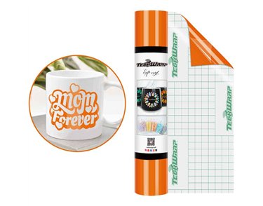 12in x 5ft PUMPKIN GLOSSY VINYL