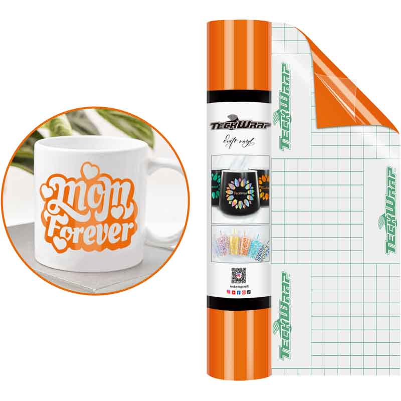 12in x 5ft PUMPKIN GLOSSY VINYL