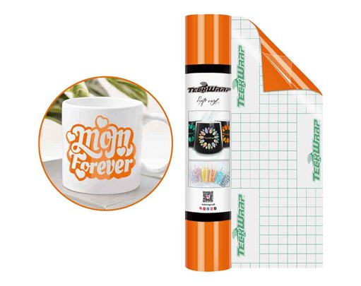 12in x 5ft PUMPKIN GLOSSY VINYL