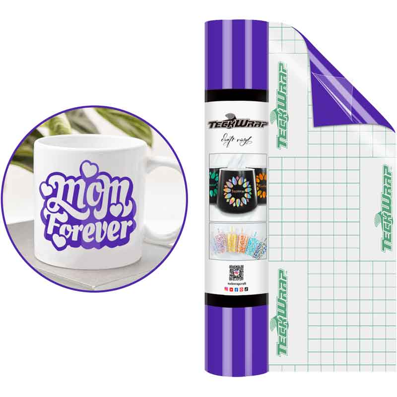 12in x 5ft BRILLIANT PURPLE GLOSSY VINYL