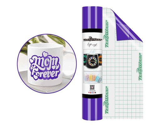 12in x 5ft BRILLIANT PURPLE GLOSSY VINYL