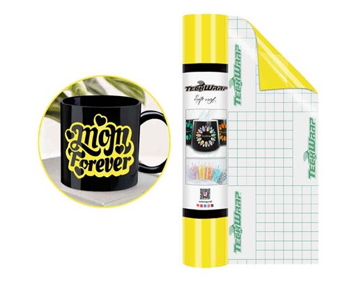 12in x 5ft YELLOW PASSION GLOSSY VINYL