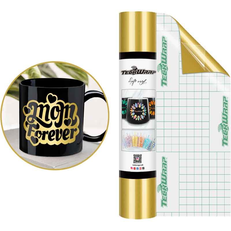 12in x 5ft GOLD GLOSSY VINYL