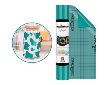 12in x 5ft TURQUOISE GLOSSY VINYL