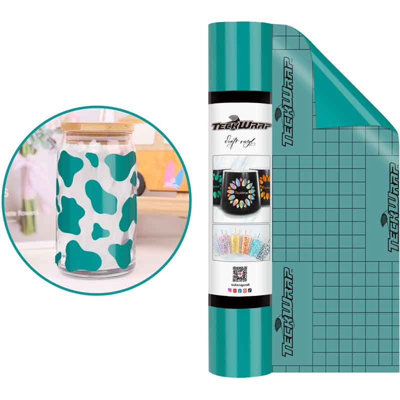 12in x 5ft TURQUOISE GLOSSY VINYL