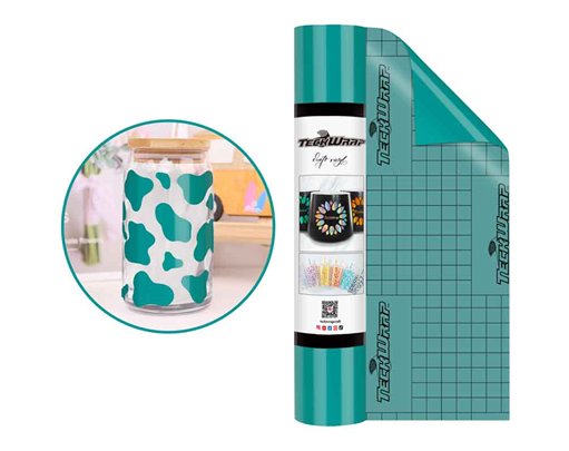 12in x 5ft TURQUOISE GLOSSY VINYL