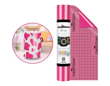 12in x 5ft HOT PINK GLOSSY VINYL