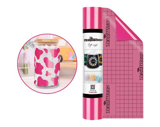 12in x 5ft HOT PINK GLOSSY VINYL