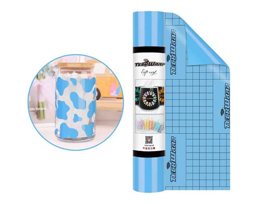 12in x 5ft BABY BLUE GLOSSY VINYL