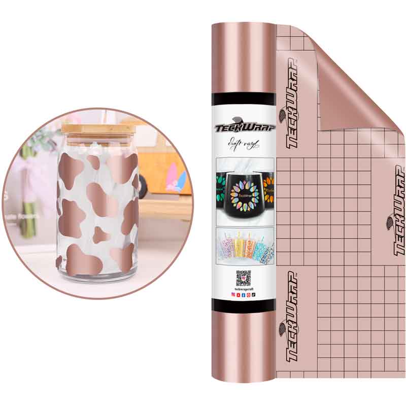 12in x 5ft ROSE GOLD GLOSSY VINYL