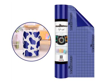 12in x 5ft IMPACT BLUE GLOSSY VINYL