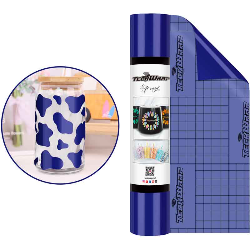 12in x 5ft IMPACT BLUE GLOSSY VINYL