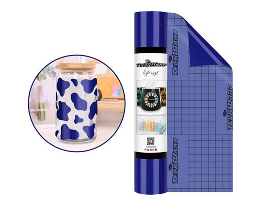 12in x 5ft IMPACT BLUE GLOSSY VINYL