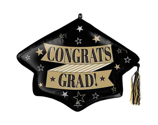 TO THE GRAD TASSEL SUPERSHAPE FOIL BALLOON