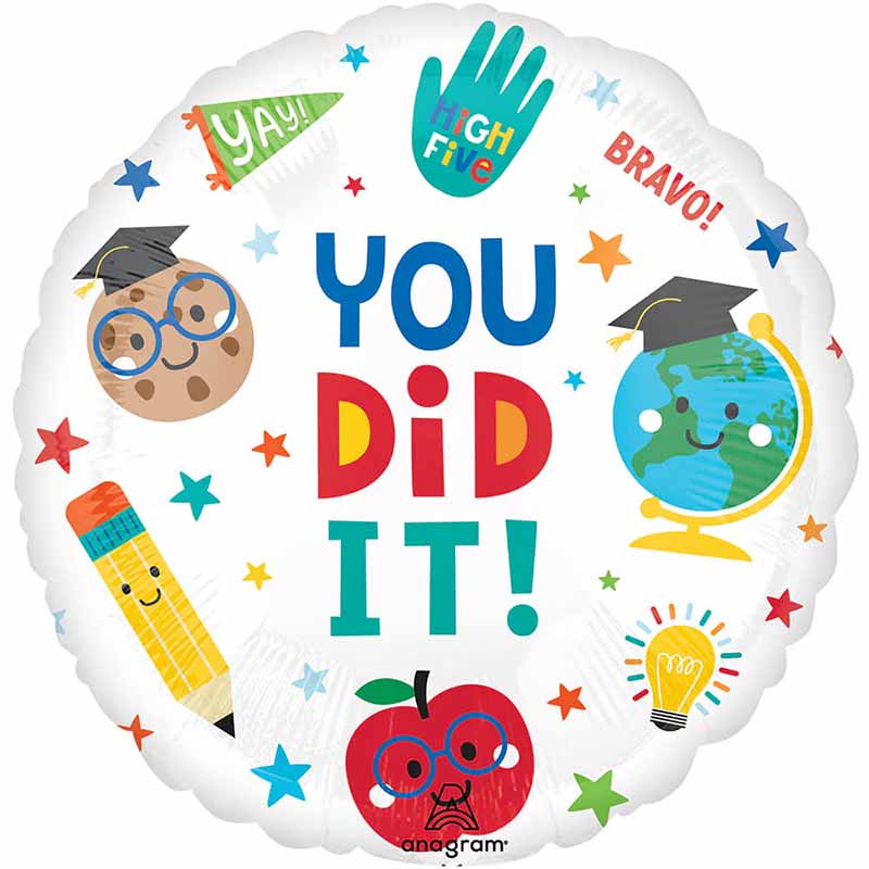 18in GRADUATION FUN YOU DID IT FOIL BALLOON