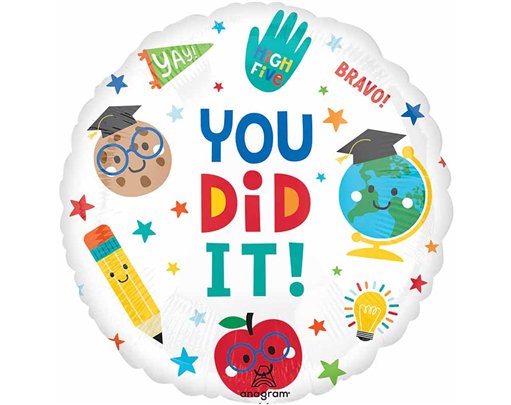 18in GRADUATION FUN YOU DID IT FOIL BALLOON