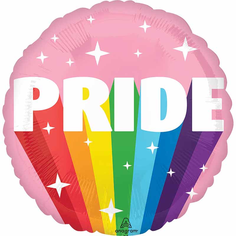 18in BURST OF PRIDE FOIL BALLOON