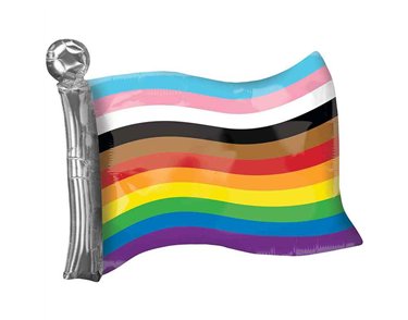 LGBTQ RAINBOW FLAG SUPERSHAPE FOIL BALLOON