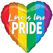 18in LOVE IS LOVE PRIDE FOIL BALLOON