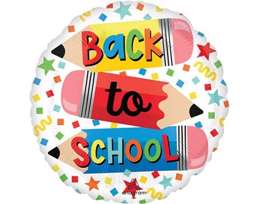 18in WRITE ON BACK TO SCHOOL FOIL BALLOON