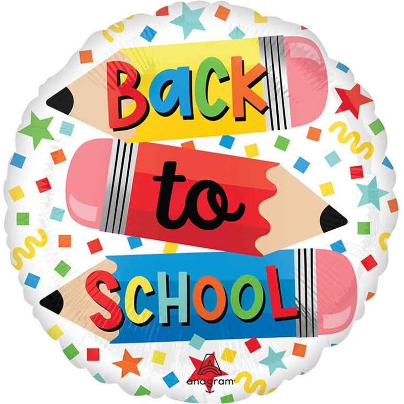 18in WRITE ON BACK TO SCHOOL FOIL BALLOON