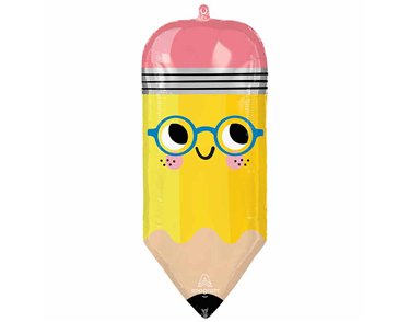 WRITE ON PENCIL SUPERSHAPE FOIL BALLOON