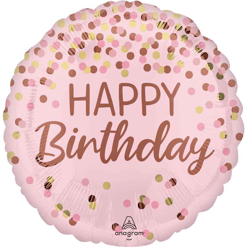 18in PRETTY PINK HAPPY BIRTHDAY FOIL BALLOON