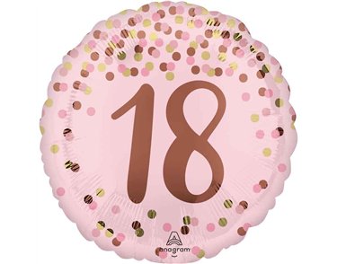 18in PRETTY PINK 18TH BIRTHDAY FOIL BALLOON