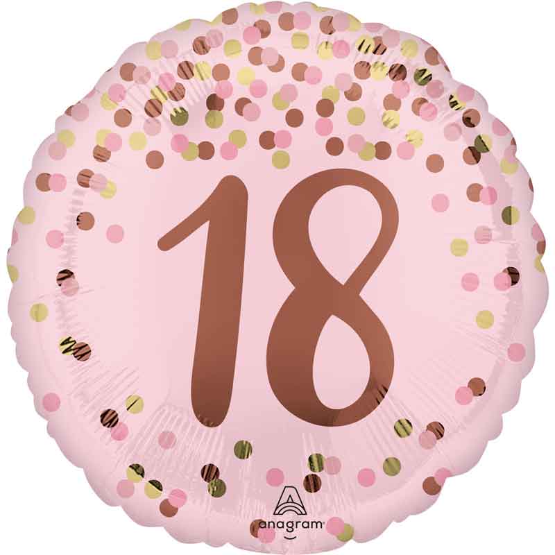 18in PRETTY PINK 18TH BIRTHDAY FOIL BALLOON