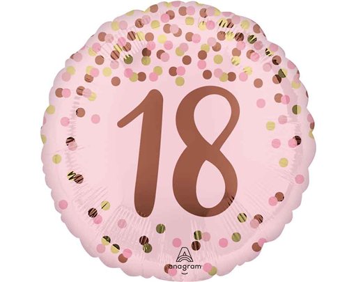 18in PRETTY PINK 18TH BIRTHDAY FOIL BALLOON