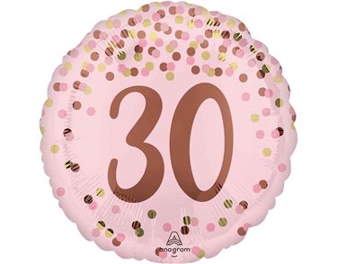 18in PRETTY PINK 30TH BIRTHDAY FOIL BALLOON