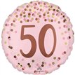 18in PRETTY PINK 50TH BIRTHDAY FOIL BALLOON